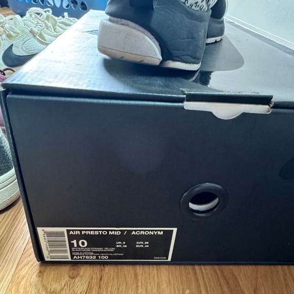 Nike Air Presto Mid x Acronym sneakers size 10  Dynamic Yellow 2018
